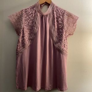 Pink blouse size small new without tag.